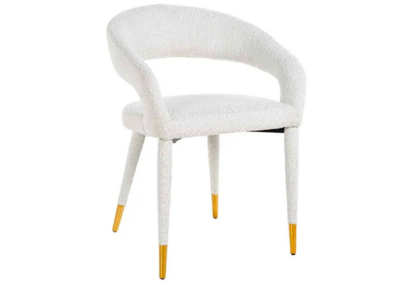 Eetkamerstoel Giulio Bouclé Wit