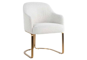 Eetkamerstoel Lorèn Bouclé Wit