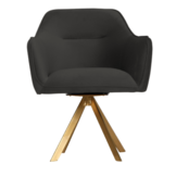 Draaistoel Celia Zwart Velvet - Quartz 800