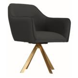 Draaistoel Celia Zwart Velvet - Quartz 800