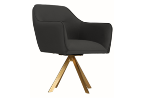 Draaistoel Celia Zwart Velvet