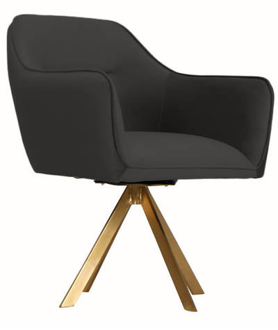 Draaistoel Celia Zwart Velvet - Quartz 800