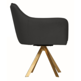 Draaistoel Celia Zwart Velvet - Quartz 800