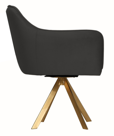 Draaistoel Celia Zwart Velvet - Quartz 800