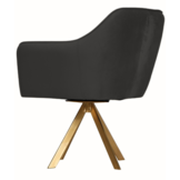 Draaistoel Celia Zwart Velvet - Quartz 800