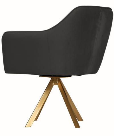 Draaistoel Celia Zwart Velvet - Quartz 800