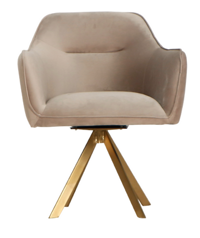 Draaistoel Celia Taupe Velvet - QUARTZ 903