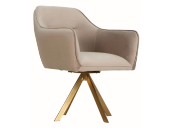 Draaistoel Celia Taupe Velvet