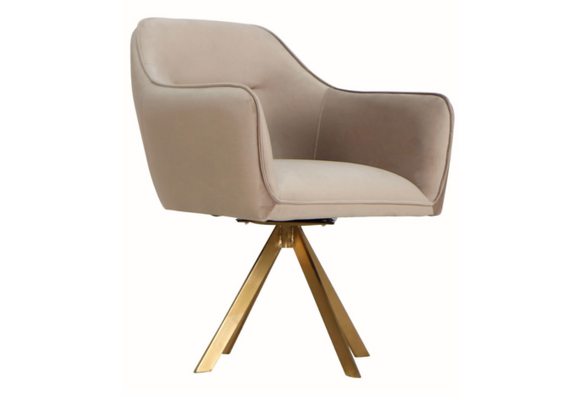 Draaistoel Celia Taupe Velvet