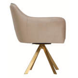 Draaistoel Celia Taupe Velvet - QUARTZ 903