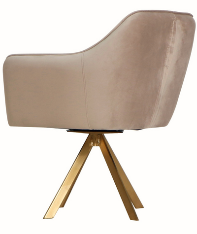 Draaistoel Celia Taupe Velvet - QUARTZ 903