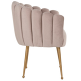 Eetkamerstoel Sorrento Velvet Taupe / Goud
