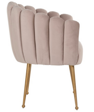 Eetkamerstoel Sorrento Velvet Taupe / Goud