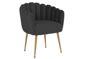 Eetkamerstoel Sorrento Velvet Zwart / Goud