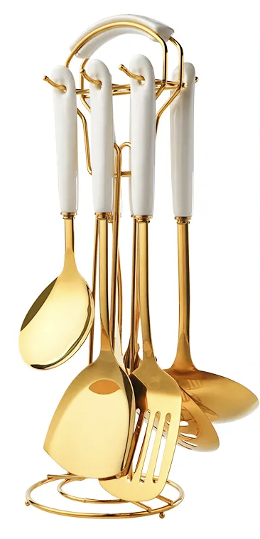 Kookgerei 7-delig - wit/goud