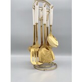 Kookgerei 7-delig - wit/goud