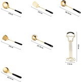 Kookgerei 7-delig - zwart/goud