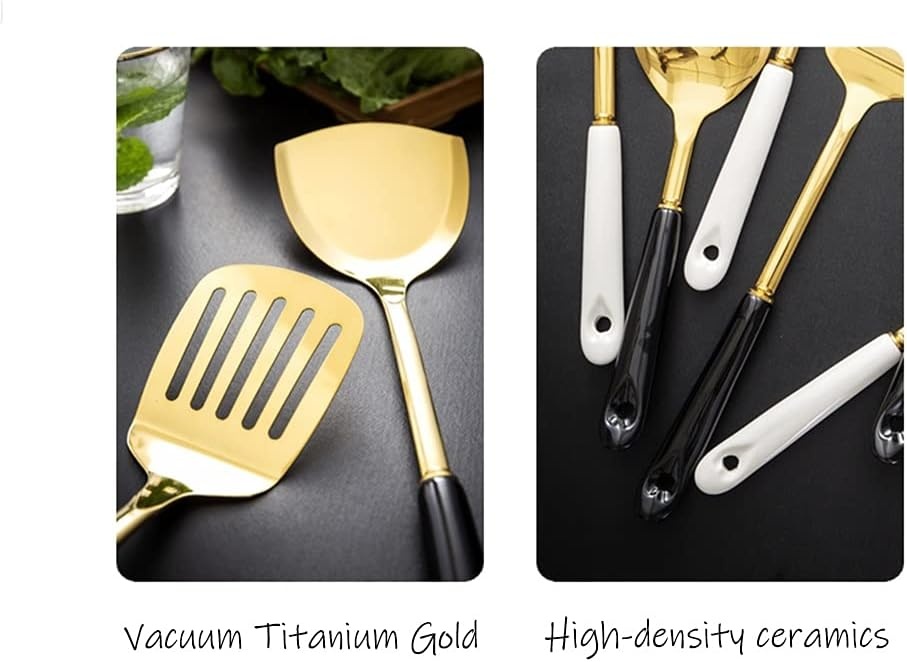 Kookgerei 7-delig - zwart/goud