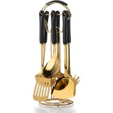 Kookgerei 7-delig - zwart/goud