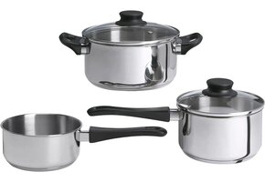Roestvrijstalen pannenset 5-delig