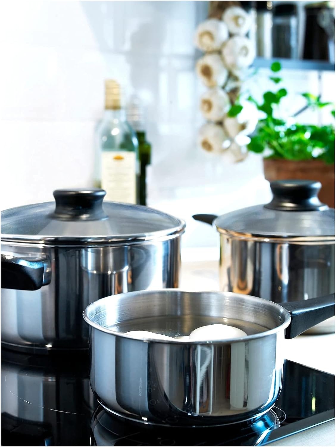 Roestvrijstalen pannenset 5-delig - Kookpan - Steelpan - Sauspan