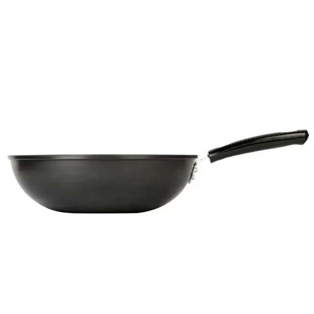 Wokpan 34 cm - anti-aanbaklaag grijs | PFOA vrij