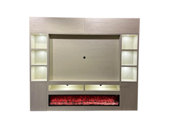 TV-Wandmeubel Valencia - Eiken gefineerd - Crème