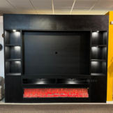 TV-Wandmeubel Barcelona - Visgraat - 280 x 30 x 220 cm - Zwart