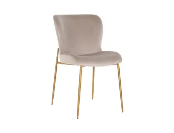 Eetkamerstoel Rosa - taupe/goud