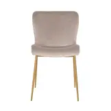 Eetkamerstoel Rosa - taupe/goud - Quartz 903