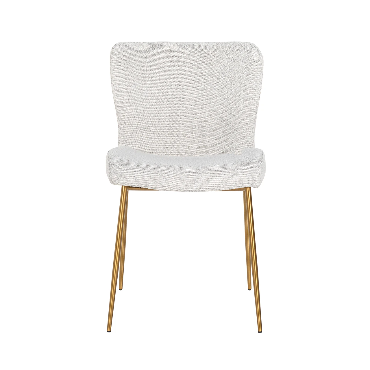 Eetkamerstoel Rosa - Bouclé wit / goud - Copenhagen 900