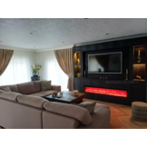 TV-Wandmeubel Black Bonito - Visgraat - Arya - 280 x 30 x 230 cm - Zwart