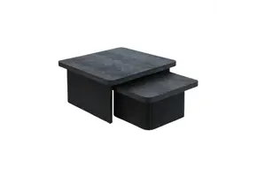 Salontafel Hampton - Visgraat Zwart | set van 2