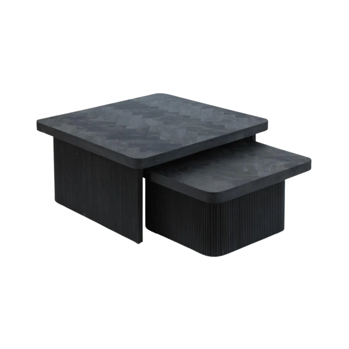 Salontafel Hampton - Visgraat Zwart | set van 2