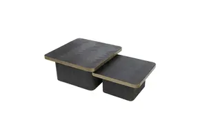 Salontafel Hampton - Visgraat Zwart/Goud | set van 2