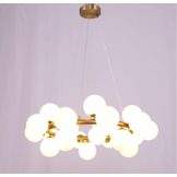 Hanglamp Infinity opaal glas | Goud