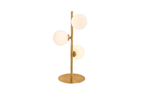 Tafellamp Infinity opaal glas | 3 lichts - Goud