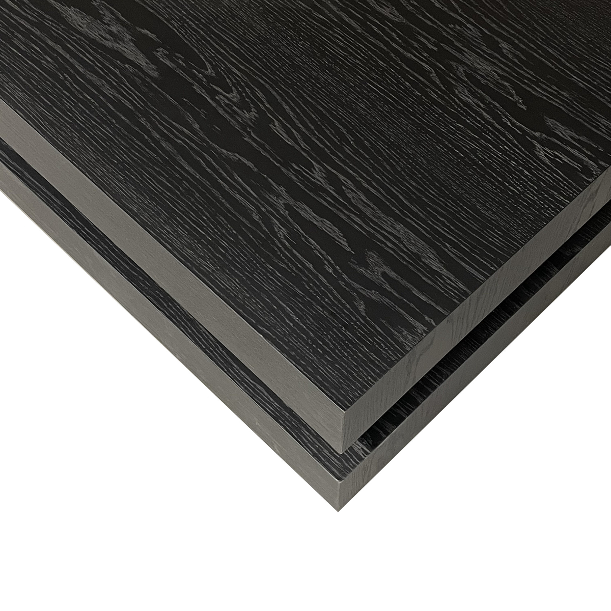 Salontafel Blackwood Zwart Eiken Fineer | Rechthoekig