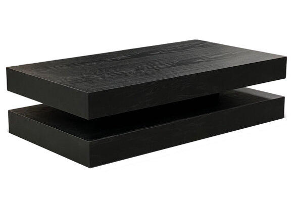 Salontafel Blackwood Zwart Eiken Fineer | Rechthoekig