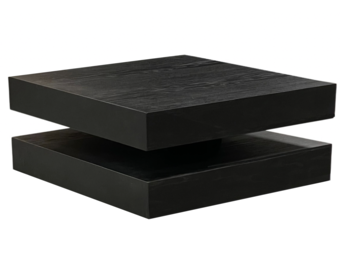 Salontafel Blackwood Zwart Eiken Fineer | 90 x 90