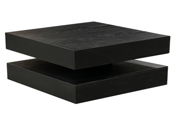Salontafel Blackwood Zwart Eiken Fineer | 90 x 90