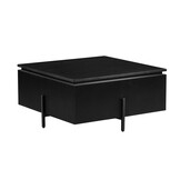 Salontafel Woodville Zwart Eiken Fineer | 90 x 90 cm