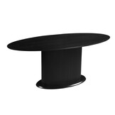 Eettafel Woodville | Zwart Eiken Fineer - Ovaal 200 cm