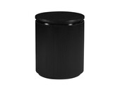 Bijzettafel Woodville | Zwart Eiken Fineer - Rond