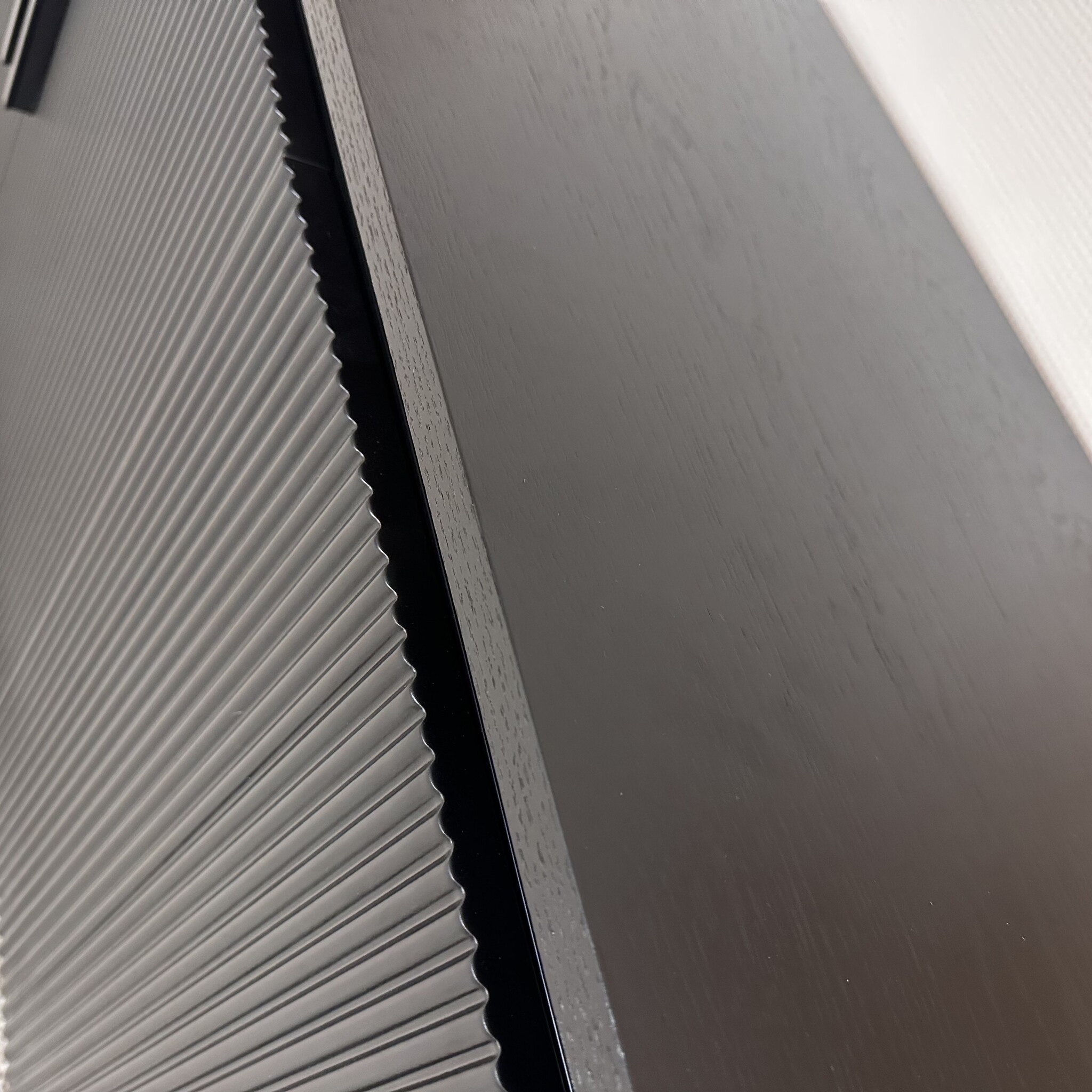 Tv-meubel Woodville | Zwart Eiken Fineer - 160 x 40 cm