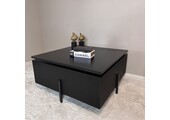 Salontafel Woodville Zwart Eiken Fineer | 90 x 90 cm