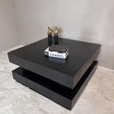 Salontafel Blackwood Zwart Eiken Fineer | 90 x 90