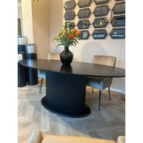 Eettafel Woodville | Zwart Eiken Fineer - Ovaal 200 cm