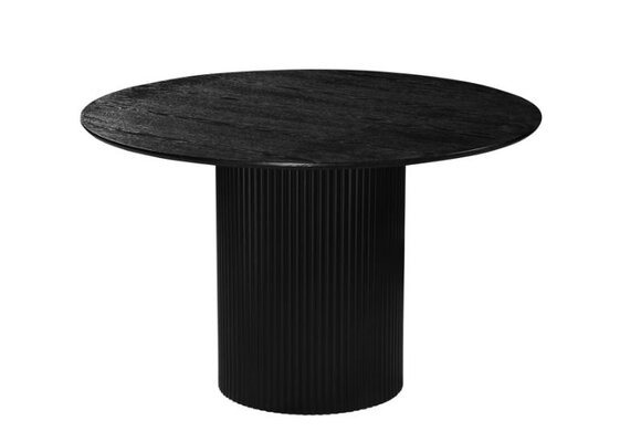 Eettafel Ronda | Zwart Eiken Fineer - Rond