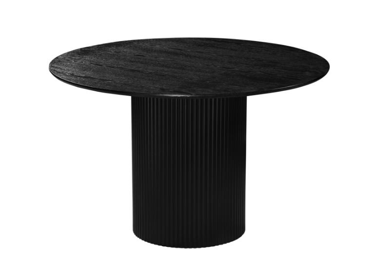 Eettafel Ronda | Zwart Eiken Fineer - Rond Ø 120 cm